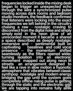 The Noise From the Speakers